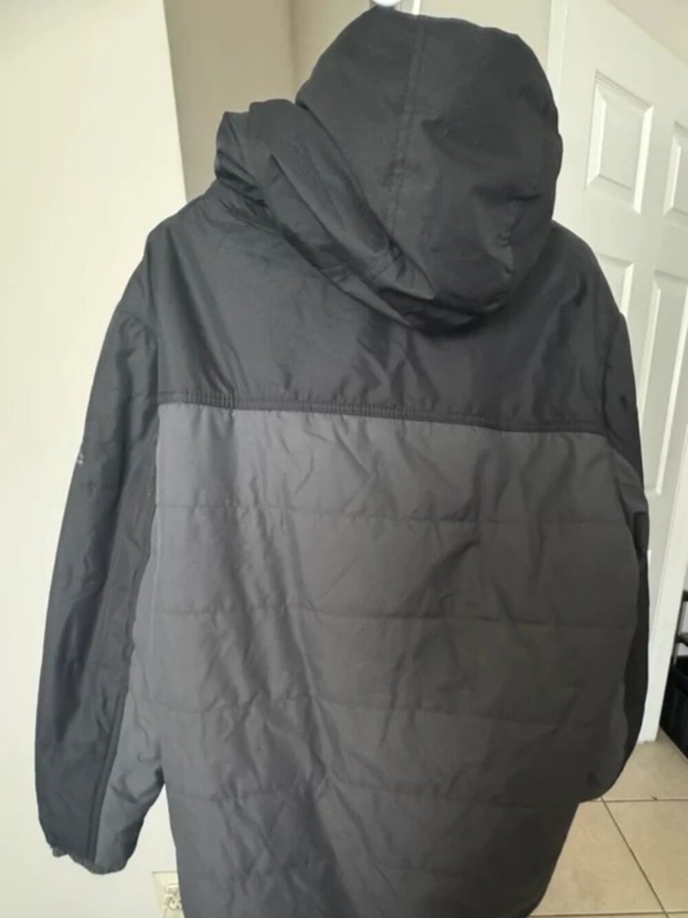 ZeroXposur Mens Puffer Hooded Winter Jacket XXL Black Gray (R-022)